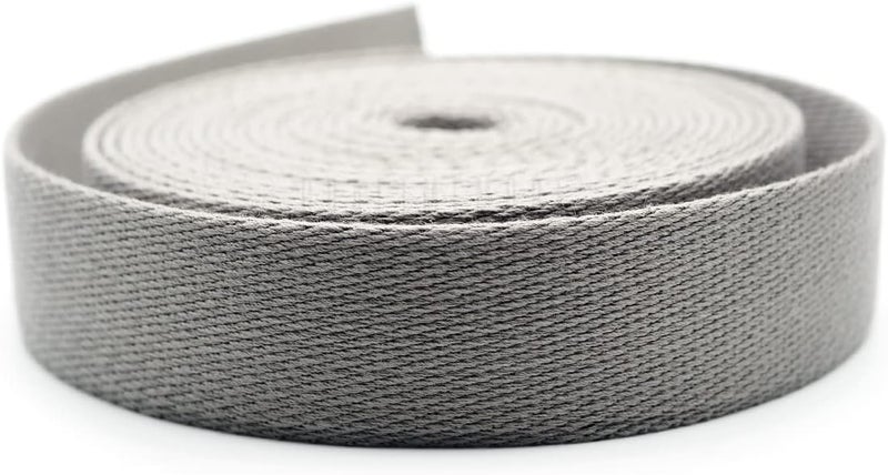 CRAFTMEMORE Heavy Cotton Webbing - Straps for Arts and Crafts, Luxury Bag Strap High Density Webbing (1 1/4 Inch x 50 Yards, Gray) - Image 1